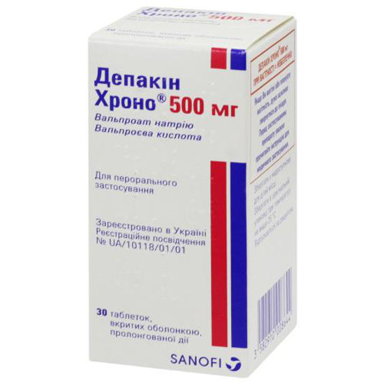 Депакін хроно 500 мг таблетки 500 мг №30